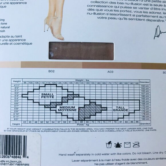 Donna Karan Hosiery Sheer to waist The Nudes  Tone A03 Style KA24  Size: M - Picture 3 of 4